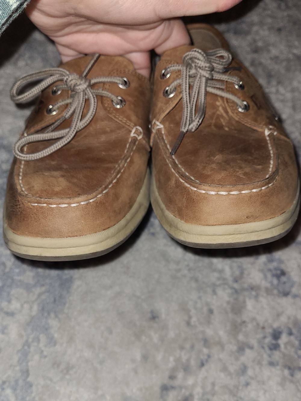 NWOT Sperry Men's Brown Leather Boat Shoes - Classic Deck Style - Picture 5 of 11